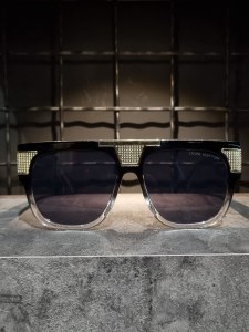 عینک LOUIS VUITTON فریم طلایی مشکی / شیشه دودی کد 100