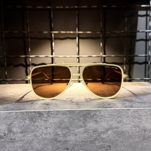 عینک برند MARC JACOBS فریم طلایی / شیشه قهوه ای کد KSL98334