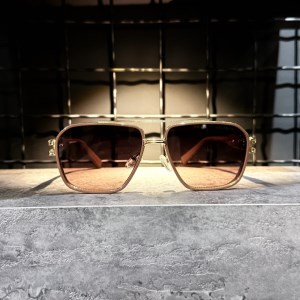 عینک برند BALMAIN فریم طلایی / شیشه قهوه ای کد 2739