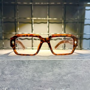 عینک برند CHROME HEARTS فریم پلنگی / شیشه سفید کد CH8232