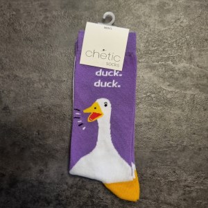 جوراب ساق بلند طرح DUCK رنگ بنفش