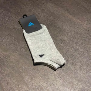 جوراب مچی برند ADIDAS طرح بیسیک رنگ طوسی روشن کد 17101