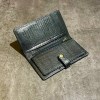 کیف پول دستی چرم طبیعی پوست ماری مدل لزار M-35 برند CLANKS رنگ مشکی کد 17394