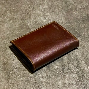 کیف پول جیبی چرم طبیعی برند ROMA رنگ قهوه ای سوخته کد 17396
