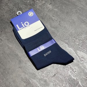 جوراب نیم ساق برند LIO طرح BOSS رنگ آبی کد 17478