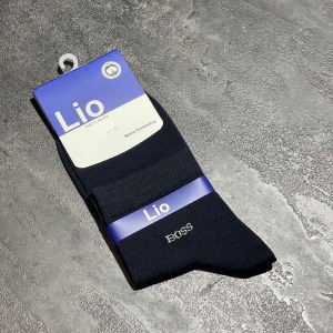 جوراب نیم ساق برند LIO طرح BOSS رنگ سورمه ای تیره کد 17485