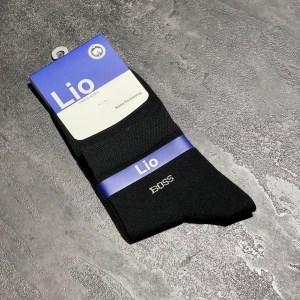 جوراب نیم ساق برند LIO طرح BOSS رنگ نوک مدادی کد 17486