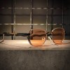 عینک CARTIER فریم فلزی مشکی / شیشه نارنجی کد 2684