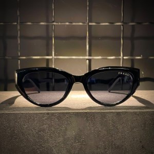 عینک PRADA فریم کائوچویی مشکی / شیشه دودی کد 3973