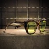 عینک PRADA فریم کائوچویی پلنگی / شیشه سبز کد 3972