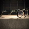 عینک CHROME HEARTS فریم کائوچویی مشکی سیلور / شیشه بلوکات سفید کد 9203
