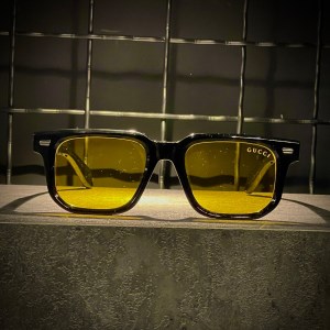 عینک GUCCI فریم کائوچویی مشکی / شیشه زرد کد 5785