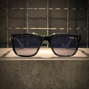 عینک CARTIER فریم کائوچویی مشکی براق / شیشه دودی کد MZ62004