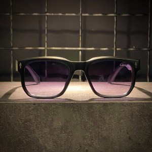 عینک CARTIER فریم کائوچویی مشکی مات / شیشه دودی بنفش کد MZ62004