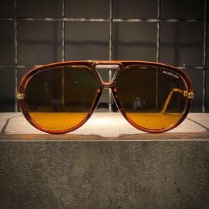 عینک BALENCIAGA فریم کائوچویی قهوه ای / شیشه قهوه ای کد 100