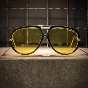 عینک BALENCIAGA فریم کائوچویی مشکی / شیشه زرد کد 100