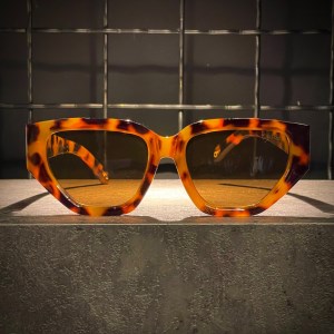 عینک CHLOE فریم کائوچویی پلنگی / شیشه قهوه ای کد 100