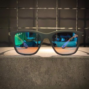 عینک RAYBAN P فریم کائوچویی مشکی مات / شیشه جیوه ای کد RB7222-M