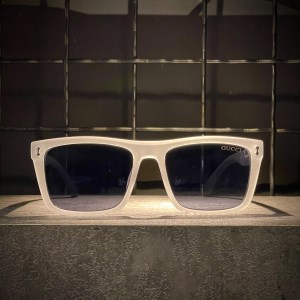 عینک GUCCI فریم کائوچویی سفید / شیشه دودی کد GG3700/S