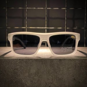 عینک LACOSTE فریم کائوچویی سفید / شیشه دودی کد L679/S