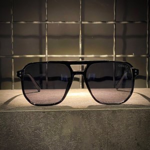 عینک GUCCI فریم کائوچویی مشکی / شیشه دودی کد KD97113