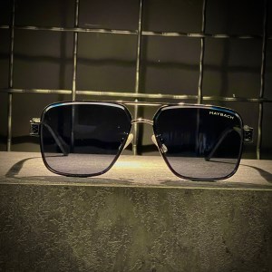 عینک MAYBACH فریم فلزی مشکی سیلور / شیشه دودی کد TJ72347