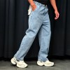 شلوار بگ وارداتی برند FASHION کد 20026 رنگ آبی جین سایز 31