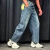 شلوار بالنی وارداتی برند DENIM/3802 کد 20042 رنگ آبی شست دیزلی سایز 32