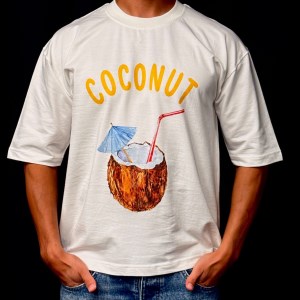 تیشرت باکسی طرح COCONUT