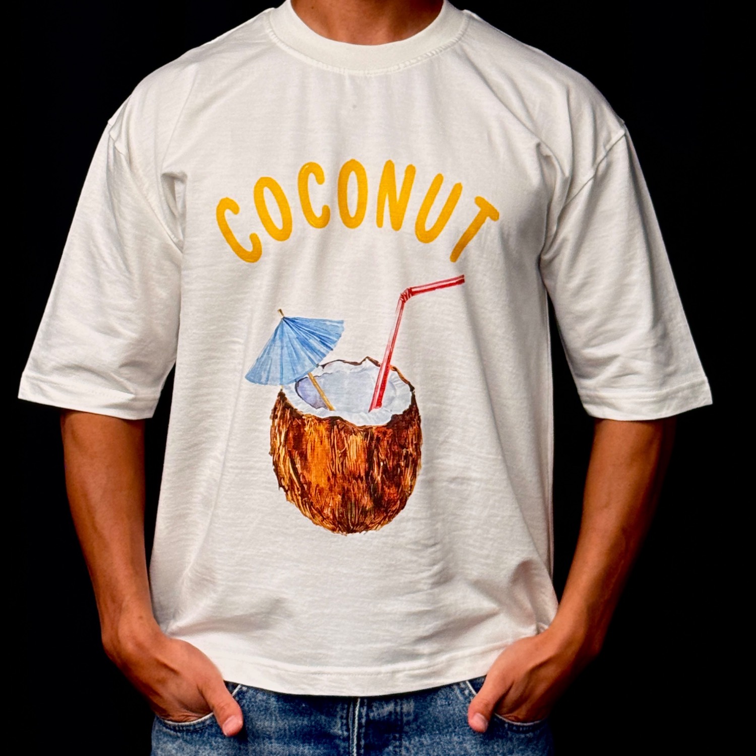 تیشرت باکسی طرح COCONUT