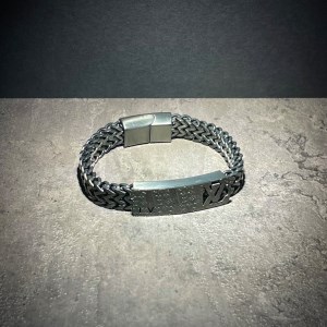 دستبند استیل لویی ویتون مشکی