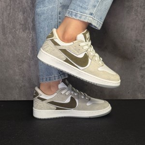 کتونی جردن ایرفورس برند NIKE رنگ خاکستری سبز سایز 37