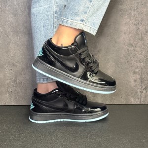 کتونی جردن ایرفورس برند NIKE رنگ مشکی آبی سایز 37