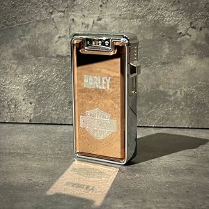فندک اتمی طرح HARLEY رنگ نقره ای رزگلد