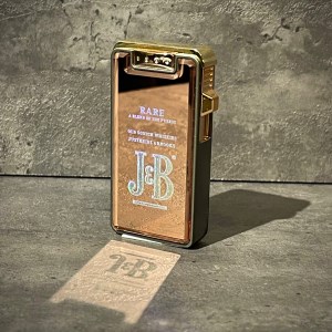 فندک اتمی طرح J&B رنگ نقره ای رزگلد