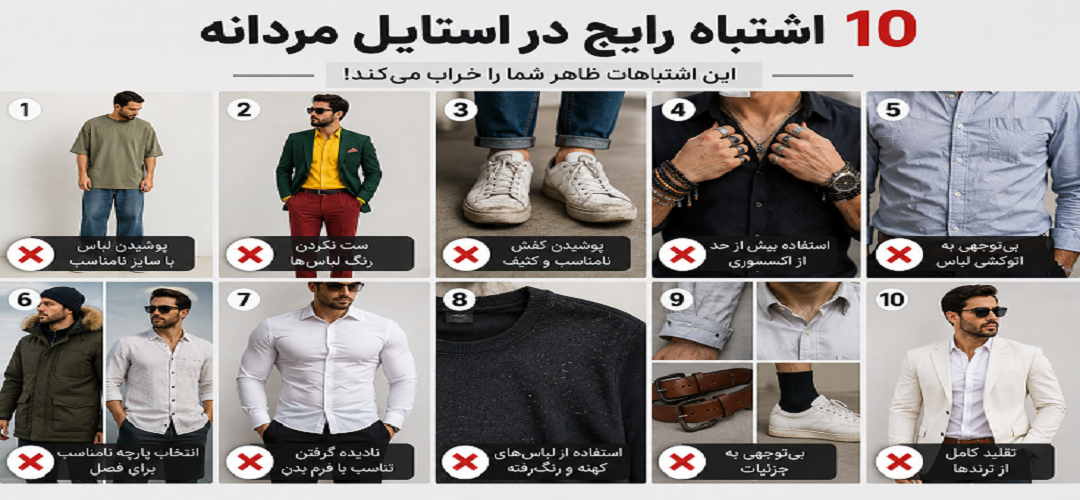 ۱۰ اشتباه رایج در استایل مردانه 